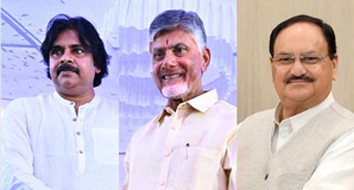 जेपी नड्डा ने चंद्रबाबू नायडू और पवन कल्याण का एनडीए में किया स्वागत